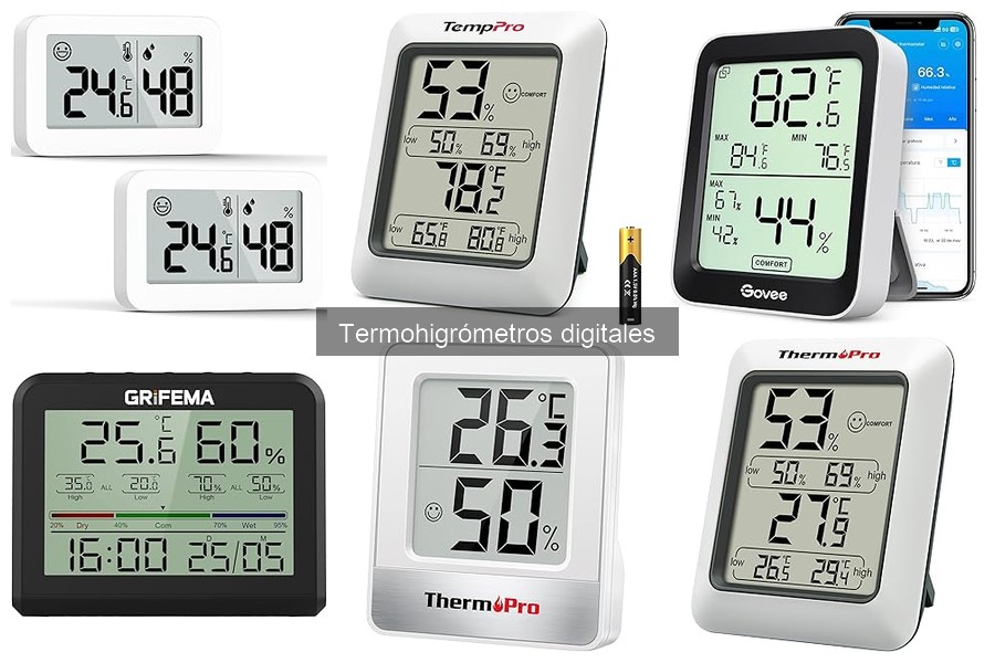 Comparativa de los mejores termohigrómetros digitales