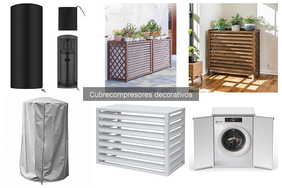 Comparativa de materiales en cubrecompresores decorativos