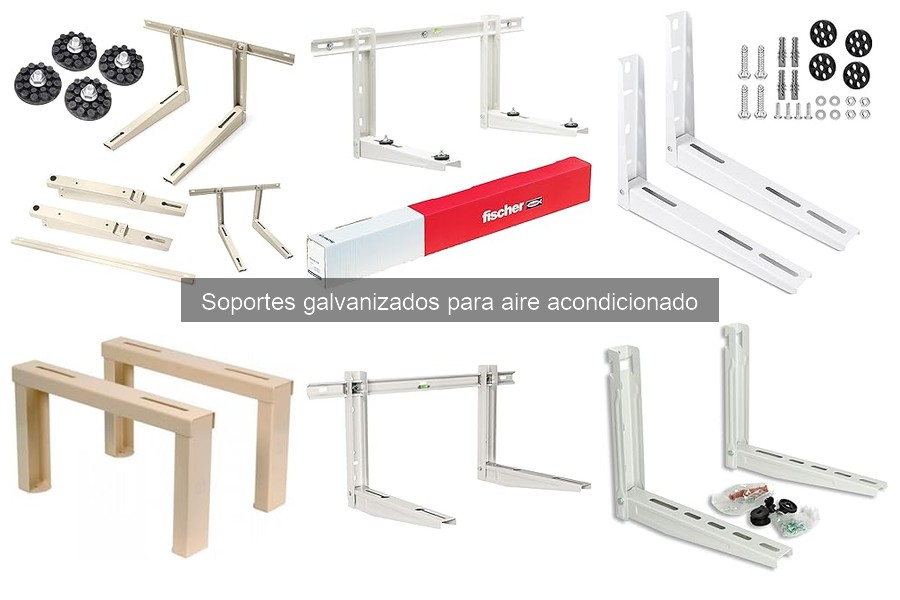 ¿Cuánto peso soportan los soportes galvanizados para aire acondicionado?