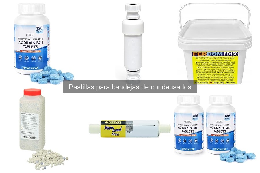 Guía para instalar pastillas en bandejas de condensados