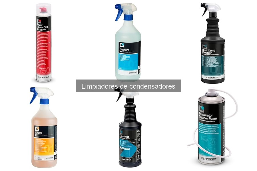 Mantenimiento de condensadores: limpieza con limpiadores
