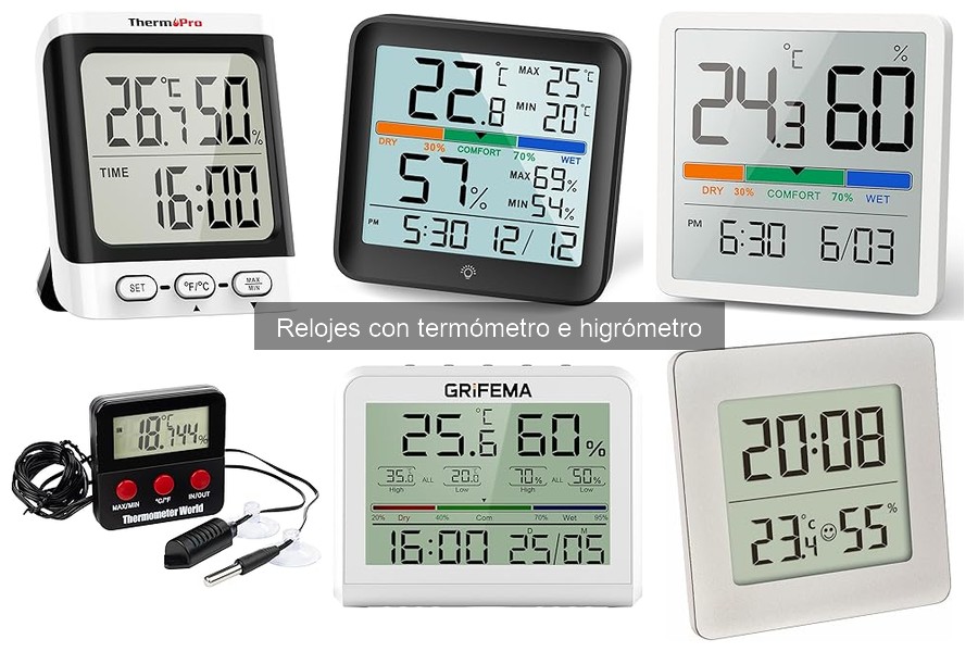 Mantenimiento y cuidados para relojes con termómetro e higrómetro