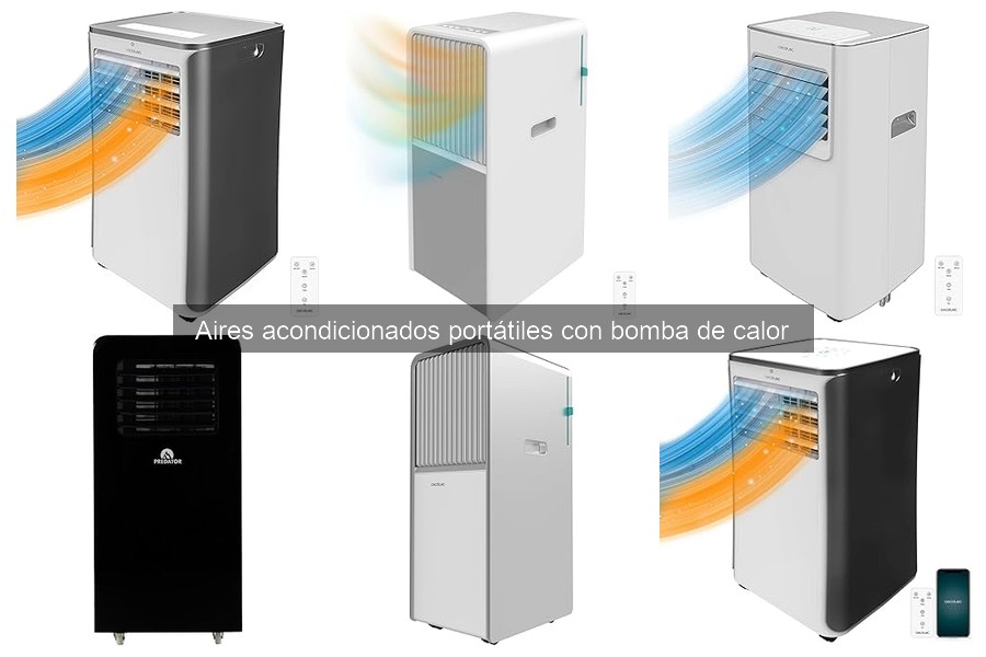 Mejores aires acondicionados portátiles con bomba de calor para espacios pequeños