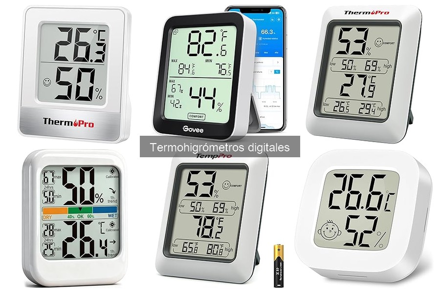 Mejores termohigrómetros digitales para ambientes húmedos