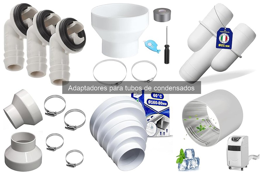 Tipos de adaptadores para tubos de condensado en aire acondicionado