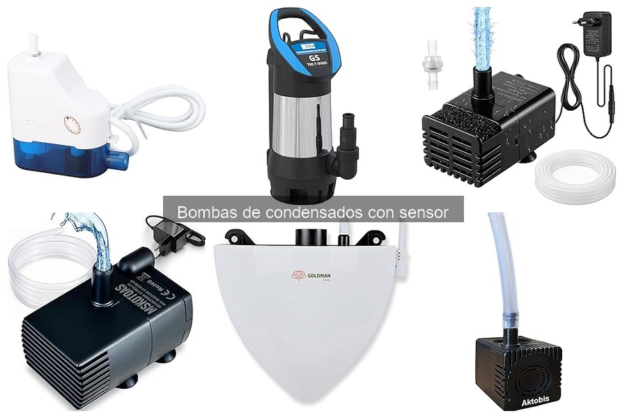 Tipos de bombas de condensados con sensor para aire acondicionado