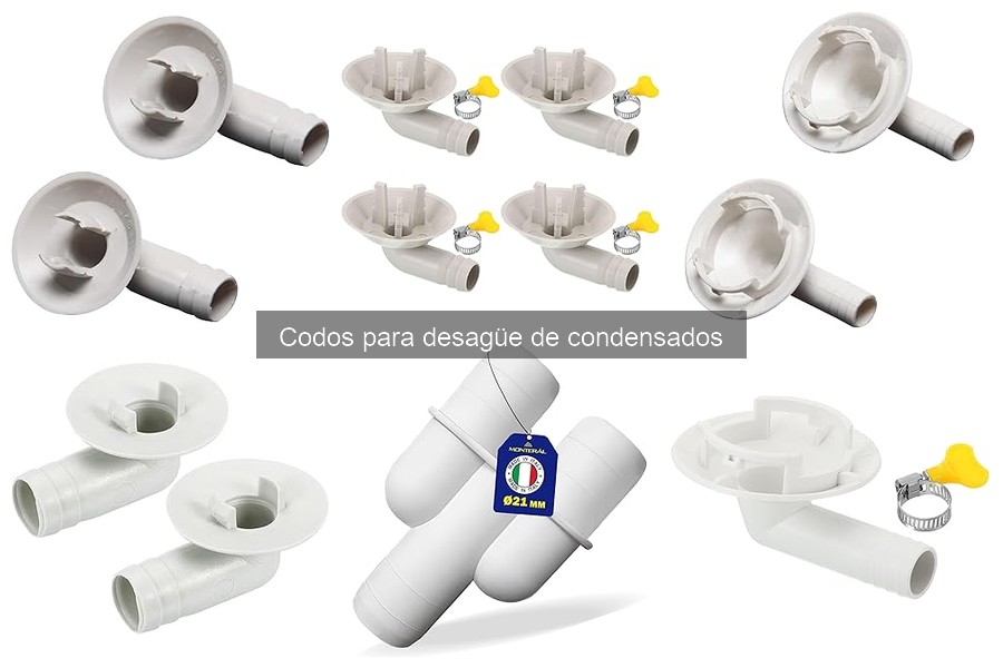 Tipos de conexiones para codos de desagüe de condensados