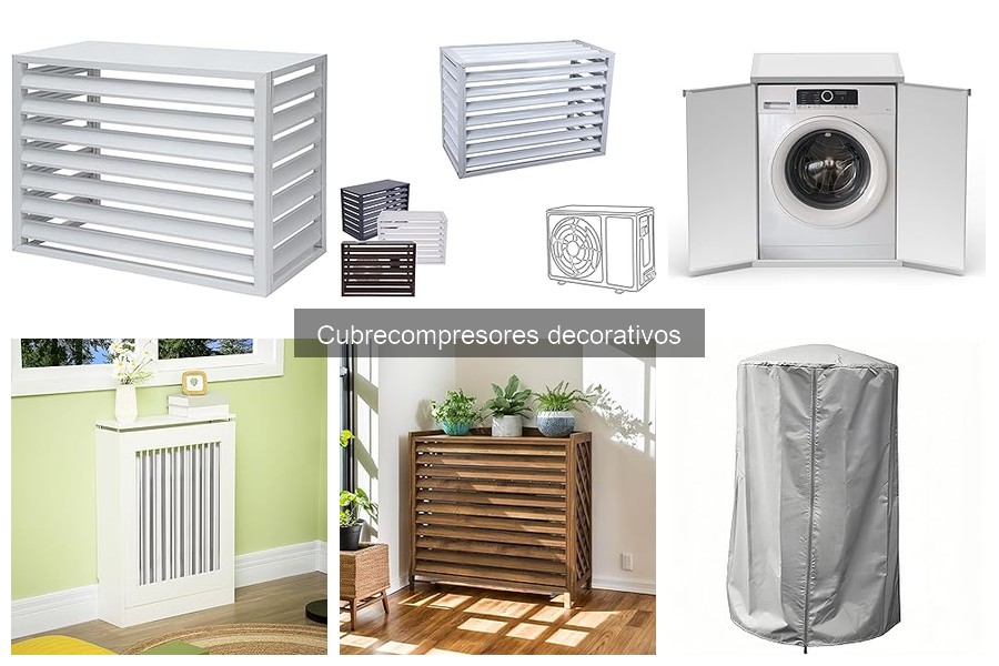 Tipos de cubrecompresores decorativos para aire acondicionado