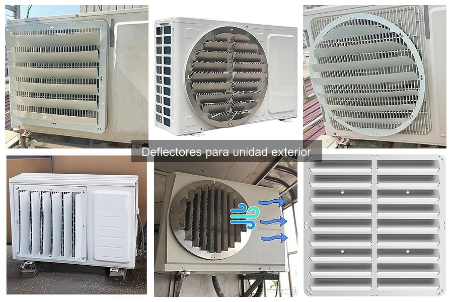 Tipos de deflectores para unidad exterior de aire acondicionado
