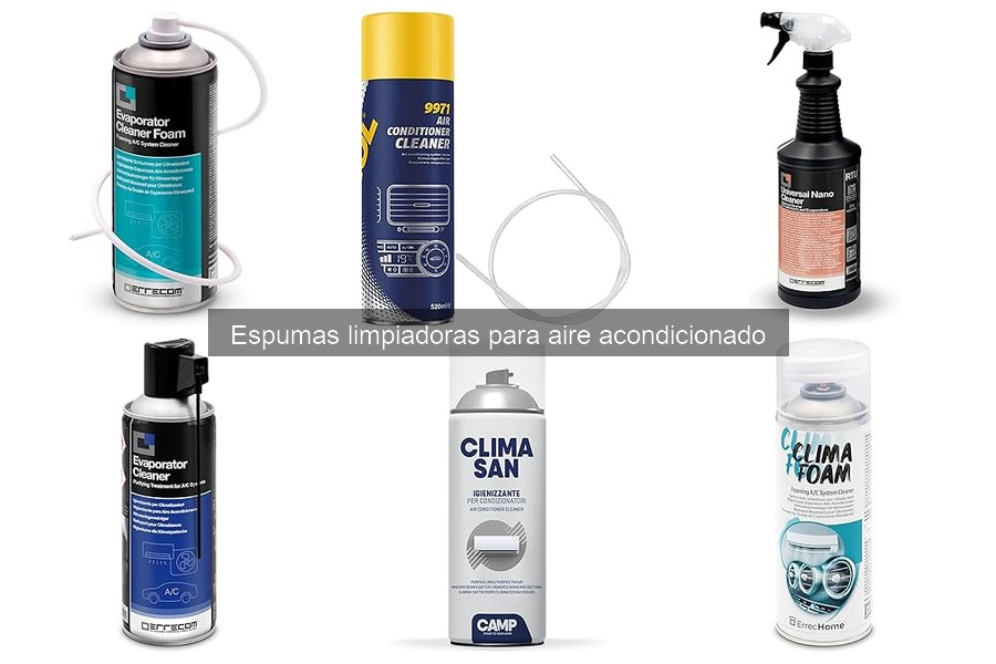 Tipos de espumas limpiadoras para aire acondicionado