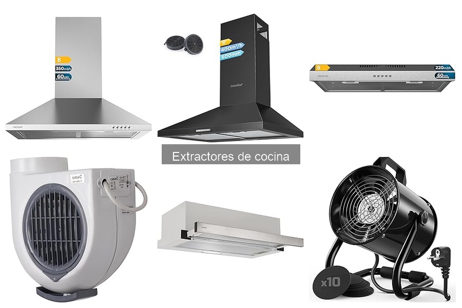 Tipos de extractores de cocina y sus características