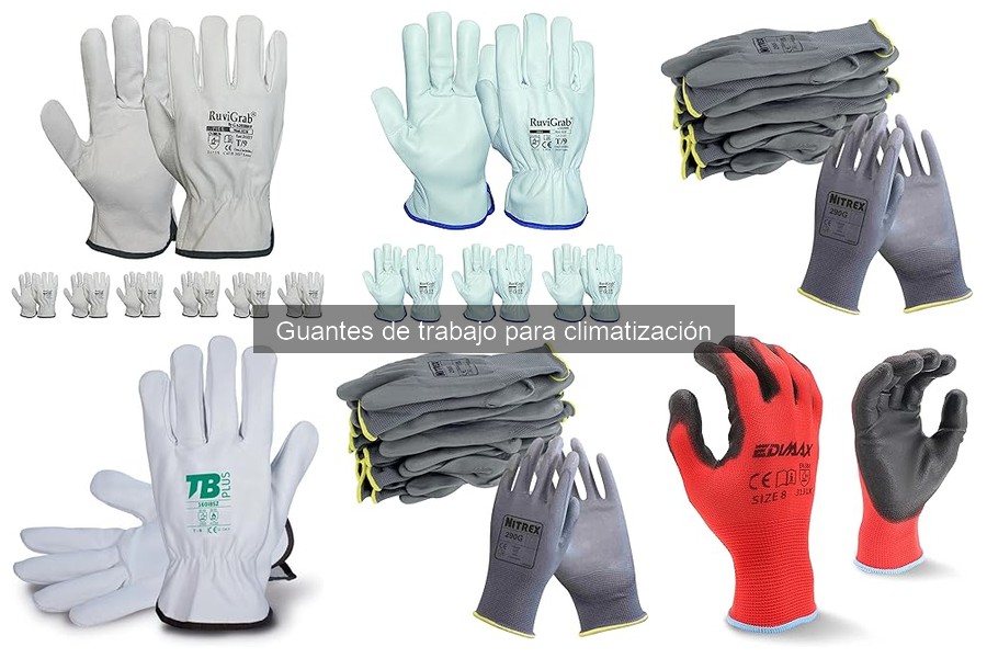 Tipos de guantes de trabajo para climatización y sus características
