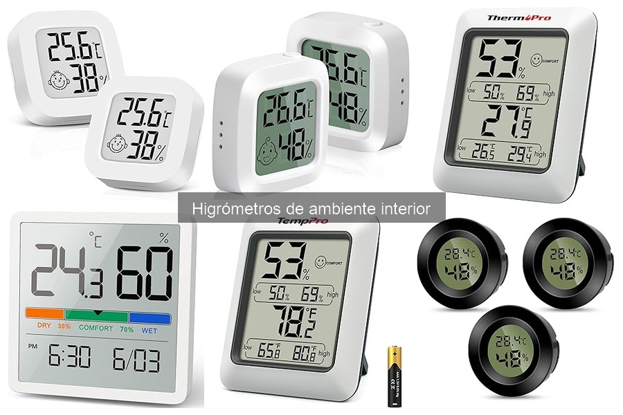 Tipos de higrómetros para uso doméstico: analógicos y digitales