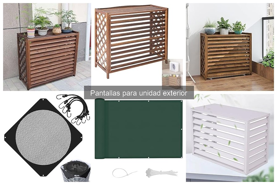 Tipos de pantallas para unidad exterior de aire acondicionado