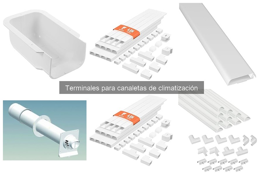 Tipos de terminales para canaletas de climatización