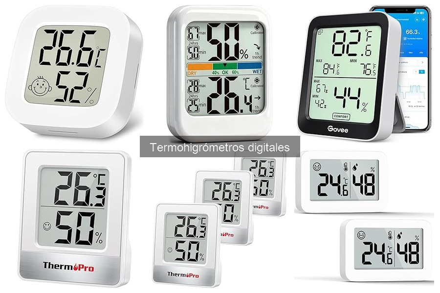 Tipos de termohigrómetros digitales: características y diferencias